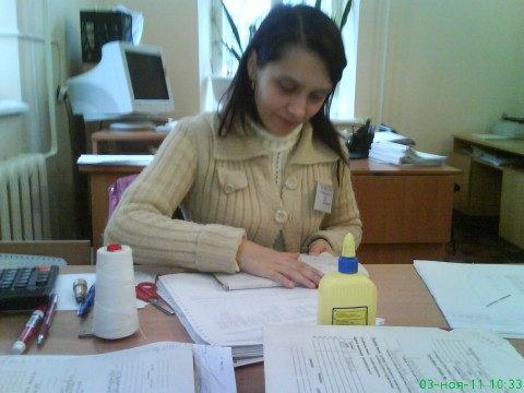 Шеверя Ірина в бухгалтерії Кіровоградського обласного фонду захисту інвалідів